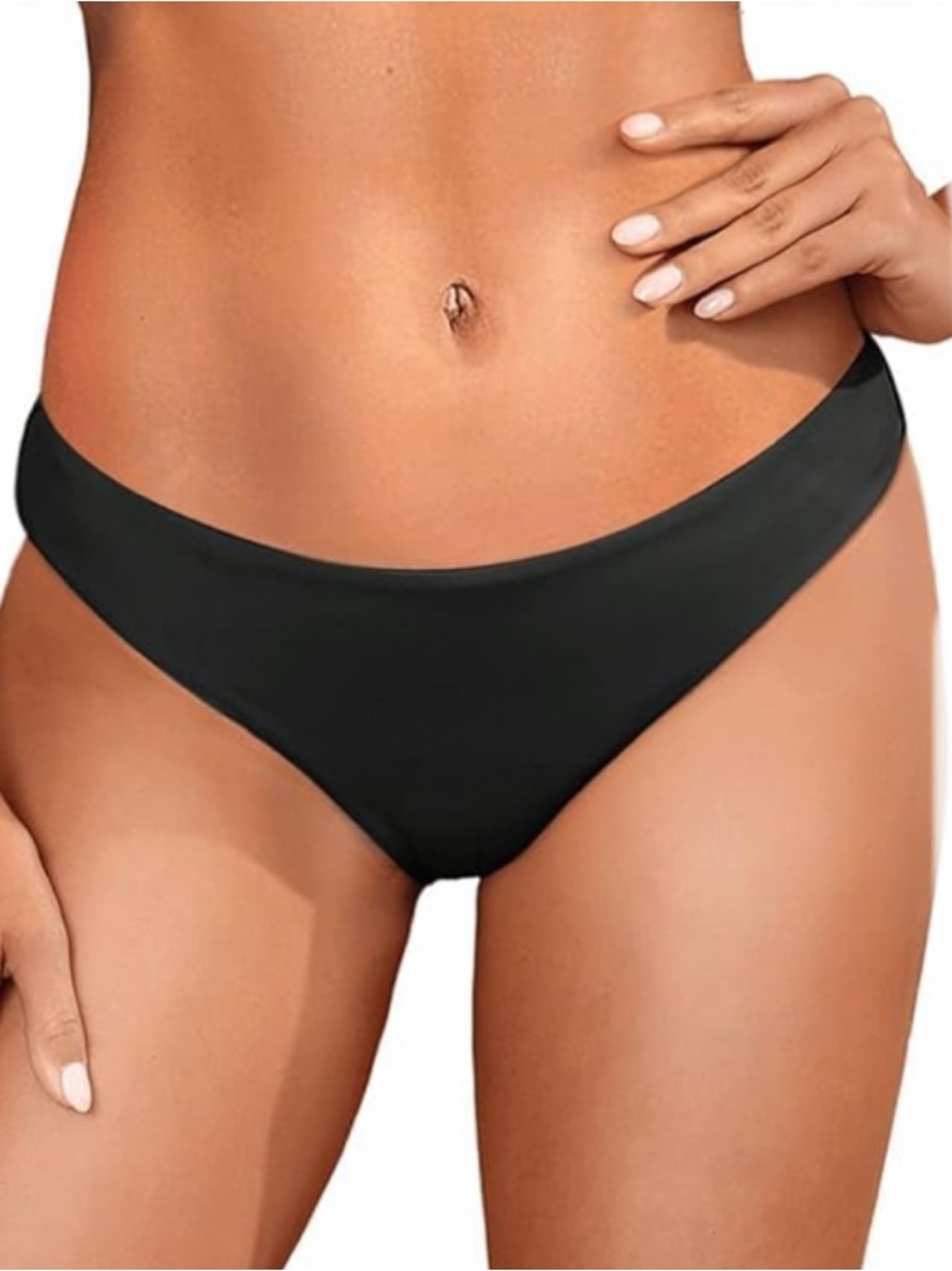 Tempt Me Black Low Rise Bikini Bottom